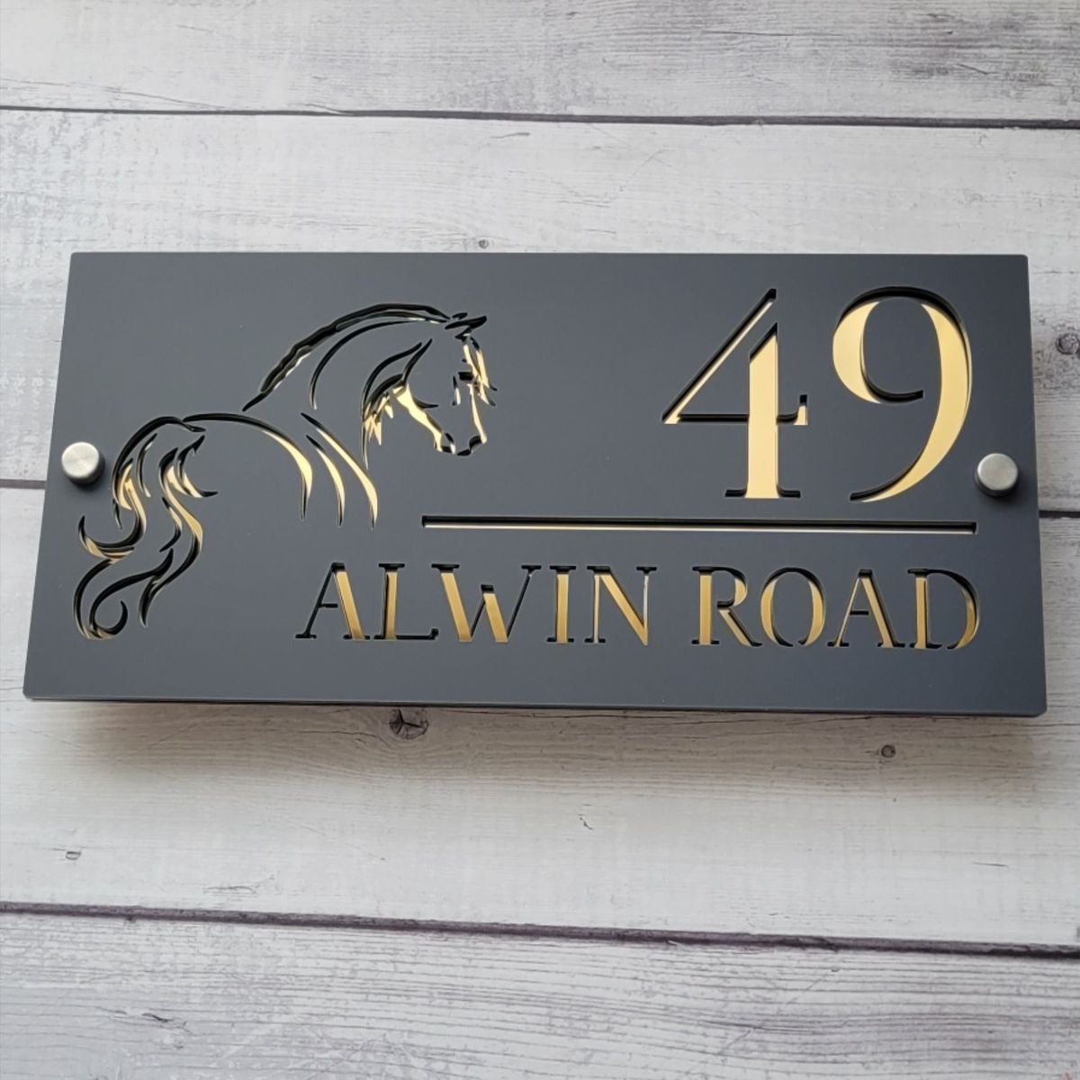 Brushed Aluminum Signage